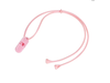Clip-on hooks for processors / hearing aids - pink with flower
