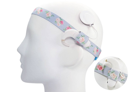 EasyFlex PRO light  headband for cochlear implants / audio processor - roses