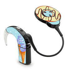 Skins / stickers for Cochlear Nucleus 7 audio processor - ice cream