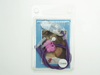 Clip-on hooks for processors / hearing aids - purple with a butterfly