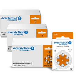 Batterien everActive ULTRASONIC 13 - 3x boxen (180 Stück)
