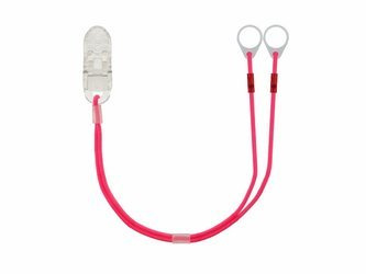 Clip-on hooks for processors / hearing aids - neon pink