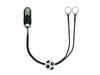 Clip-on hooks for processors / hearing aids - black with football