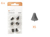 Click Sleeve Vented domes / sleeves for Signia hearing aids - 6 pcs.