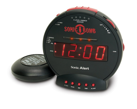 Sonic Bomb Alarm Clock with Shaker SBB500SS