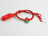 Clip-on hooks for processors / hearing aids - red with strawberry