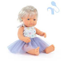 Caucasian doll with cochlear implant 38 cm MF&M