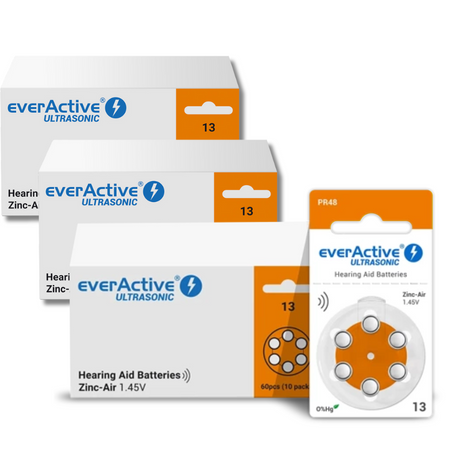 Batteries everActive ULTRASONIC - type 13 (PR48) 3X BOX (180 pcs) 