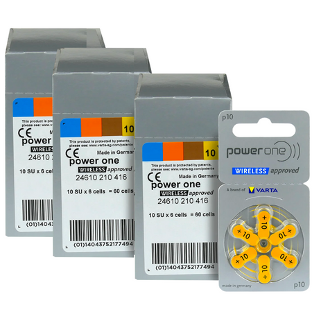 Pilas VARTA Power One 10 - 3x caja (180 uds)