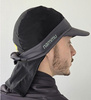 Gorro de natación Nammu UV con visera y protección para el cuello - negro