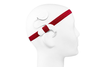 EasyFlex bands for hearing aids and/or audio processors - red