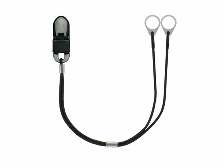Pendentif double - clip à l'aide auditive ou au processeur audio - noir