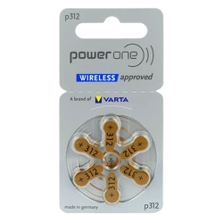 Batteries VARTA Power One blister (6 pcs) - type 312 (PR41)