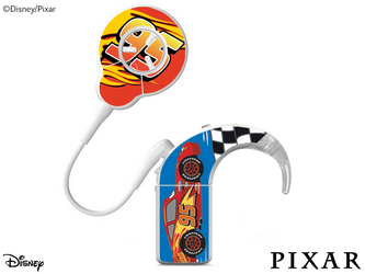 Cochlear Nucleus 8 sound processor skins / stickers - Pixar Cars - McQueen