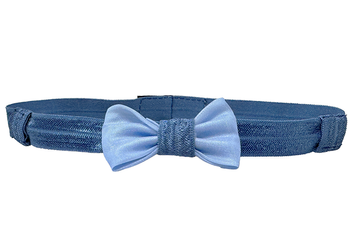 Bandeau EasyFlex GIRL pour appareils auditifs et/ou processeurs audio avec noeud - bleu - noeud rose