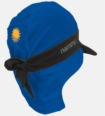Nammu swimming cap ear flap and visior - blue
