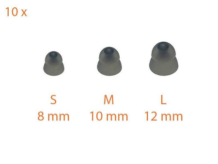 Dome / Schirmchen / Doppel-Dome doppelt geschlossen für Hörgeräte ReSound, Beltone, Interton der SureFit Serie (Close Power Dome) – 10 St.