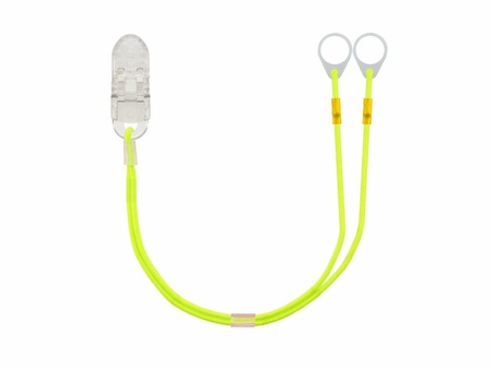 Clip-on hooks for processors / hearing aids - neon yellow