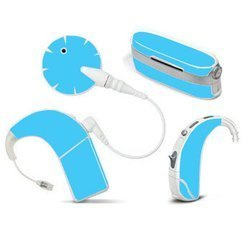 Adhesivo decorativo / skin para procesador de audio AB Naida / Neptun - azul