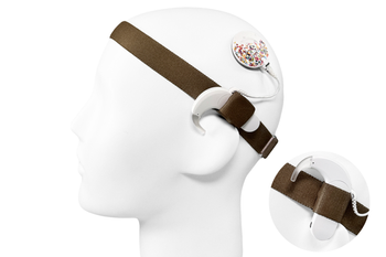 EasyFlex PRO light headband for cochlear implants / audio processor - brown