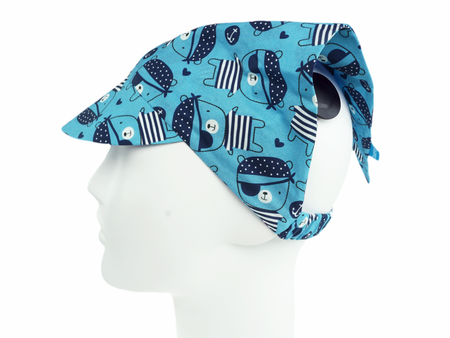 Foulard avec poches pour processeur - pirate bleu