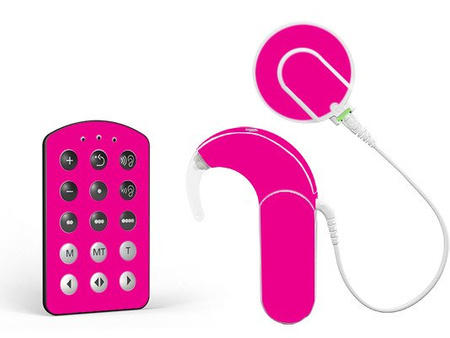 Skins / stickers for audio processor MED-EL Sonnet - uniform pink