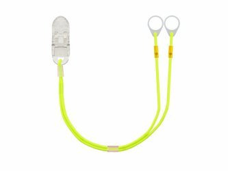 Clip-on hooks for processors / hearing aids - neon yellow