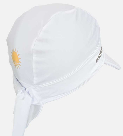 Gorro UV Nammu para nadar para procesadores de audio / implantes - blanco con visera