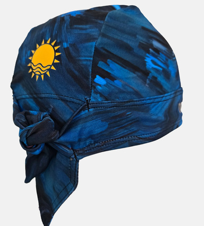 Nammu swimming cap - blue abstract