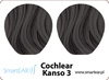Skins für Cochlear Kanso 3 - schwarzes Haar