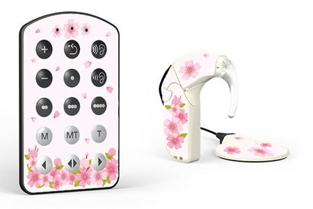 Skins / stickers for audio processor MED-EL OPUS 2 - flowers