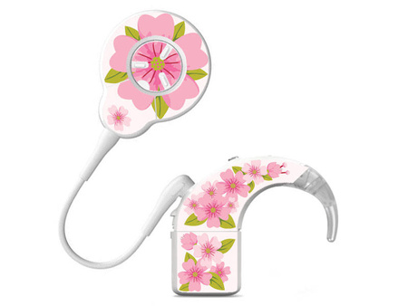 Adhesivo decorativo / skin para procesador de audio Cochlear Nucleus 8 - flores