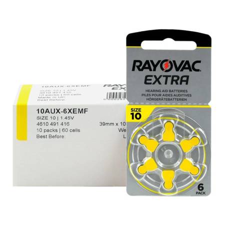 Batteries Rayovac Extra Advanced - type 10 (PR70) BOX (60 pcs) 