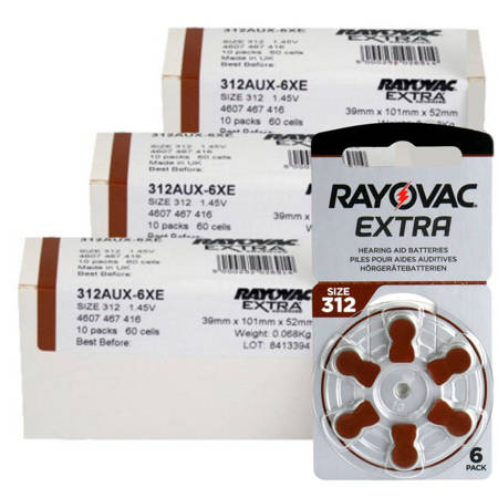 Batteries Rayovac Extra Advanced - type 312 MF (PR41) blister (180 pcs) 