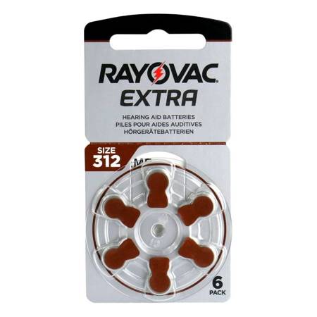 Batteries Rayovac Extra Advanced - type 312 MF (PR41) blister (6 pcs) 