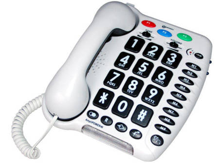 Corded landline telephone for the hearing impaired Geemarc Amplipower450