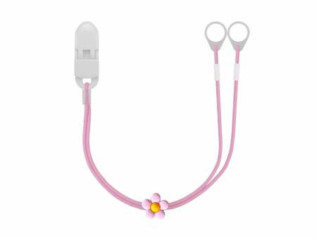 Gancho doble - clips para audífonos y procesadores de audio - pink with flower