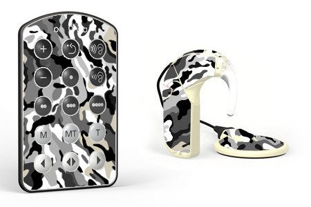 Skins / stickers for audio processor MED-EL OPUS 2 - camouflage