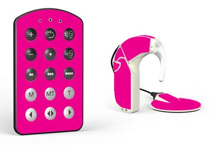 Skins / stickers for audio processor MED-EL OPUS 2 - uniform pink